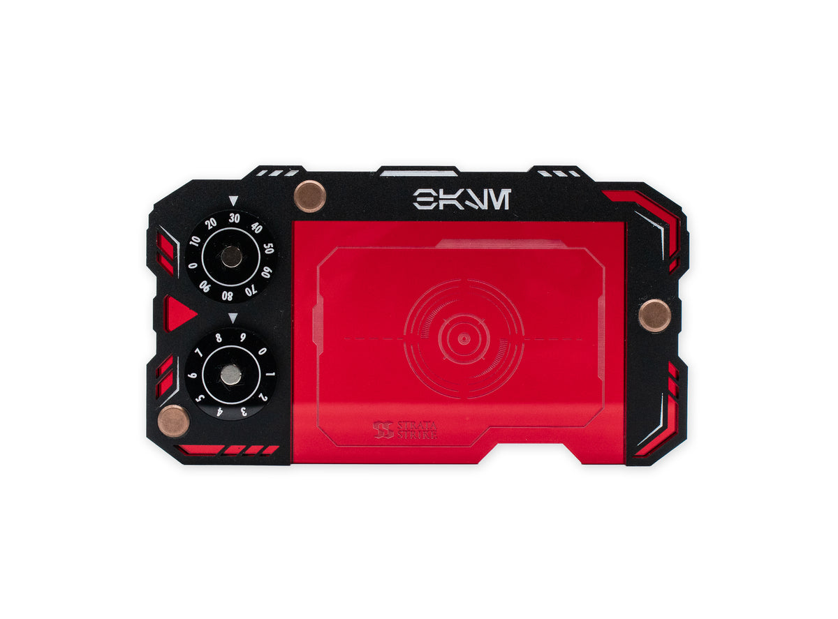 Star Wars Unlimited Base Holder - Matte Black and Red Acrylic Tray with Magnetic Dials