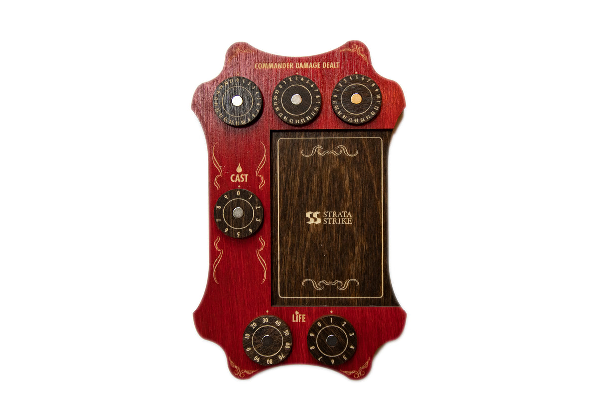MTG Commander Tray - Red & Kona Wood