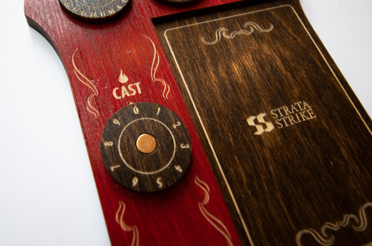 MTG Commander Tray - Red & Kona Wood