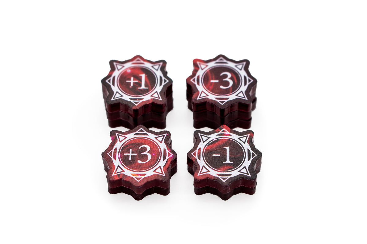 Lorcana - Full Color Acrylic Tokens - Strength Set - Double-Sided