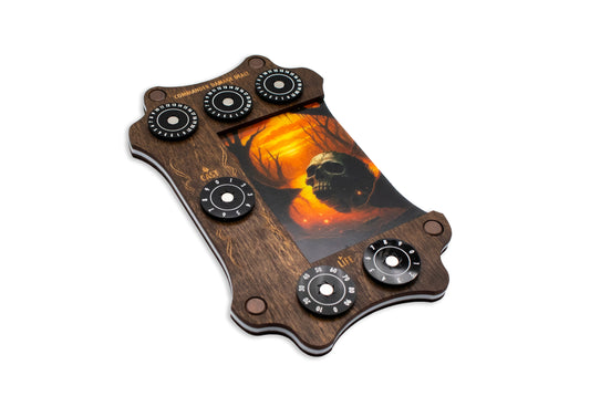 MTG Commander Tray - Kona Wood & Acrylic Dials - Swamp