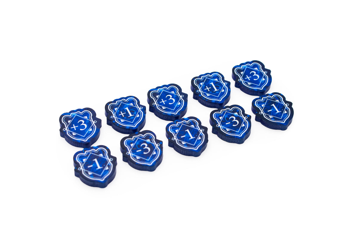Lorcana - Full Color Acrylic Tokens - Willpower Set - Double-Sided