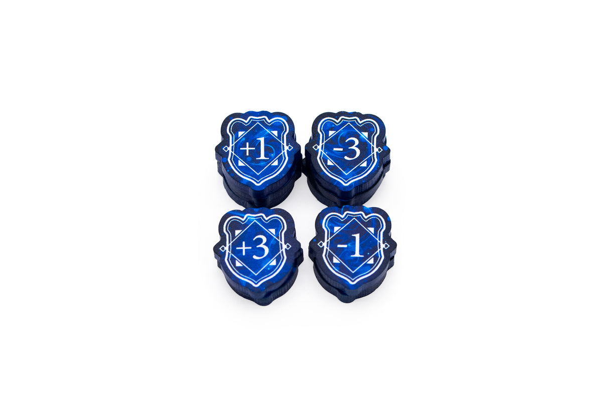 Lorcana - Full Color Acrylic Tokens - Willpower Set - Double-Sided