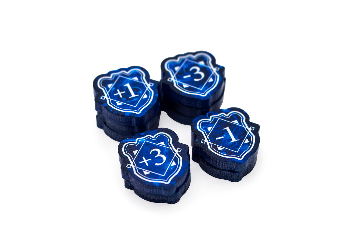 Lorcana - Full Color Acrylic Tokens - Willpower Set - Double-Sided