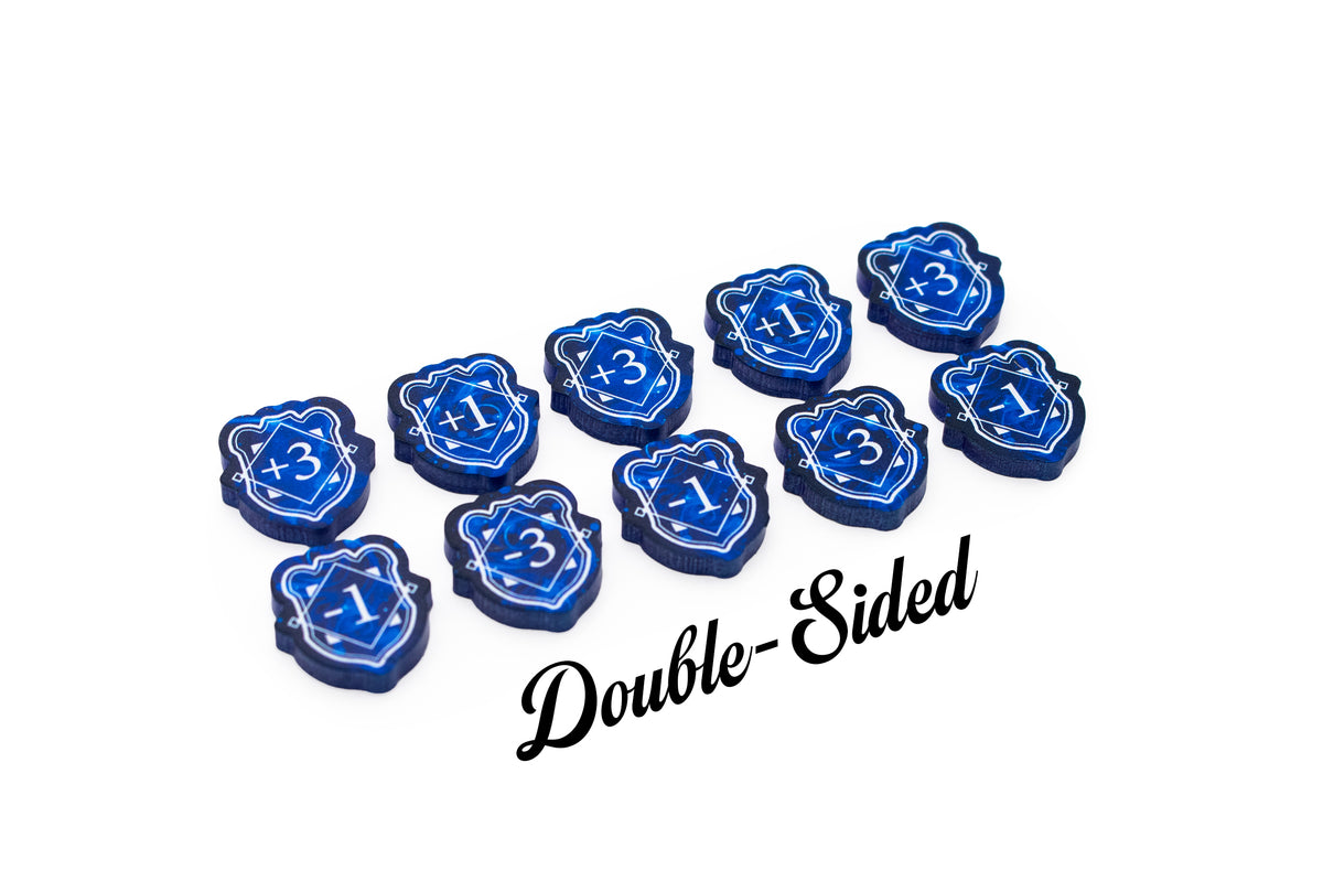 Lorcana - Full Color Acrylic Tokens - Willpower Set - Double-Sided